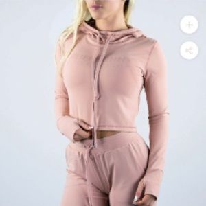 Buff bunny rose gold hoodie and sweatpants set